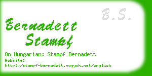 bernadett stampf business card